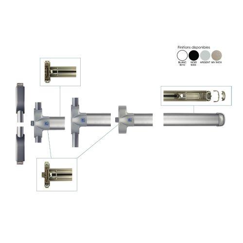 HERACLES F-8826F-ARG fermeture anti-panique PUSH 3 points argent EVAK