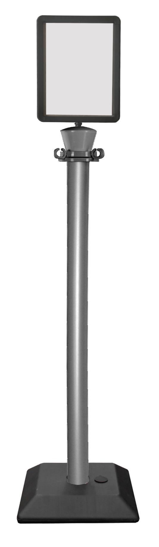 POTEAU D'INFORMATION ROUGE/BLANC