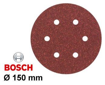 Disques abrasifs Ø150 mm auto-agrippant 6 trous EXPERT C430 (rouge)
