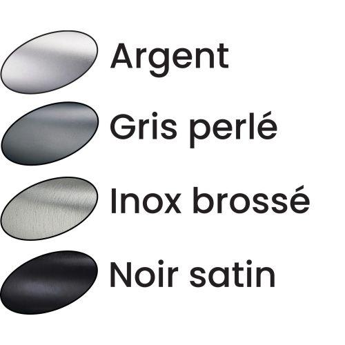 Ensemble double bequille sur plaque massive SALOME - Alu. - Bec de cane - 195MM