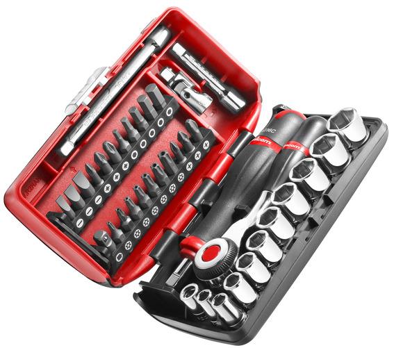 COFFRET DOUILLES RADIO 1/4"" 38 PIECES + CLIQUET