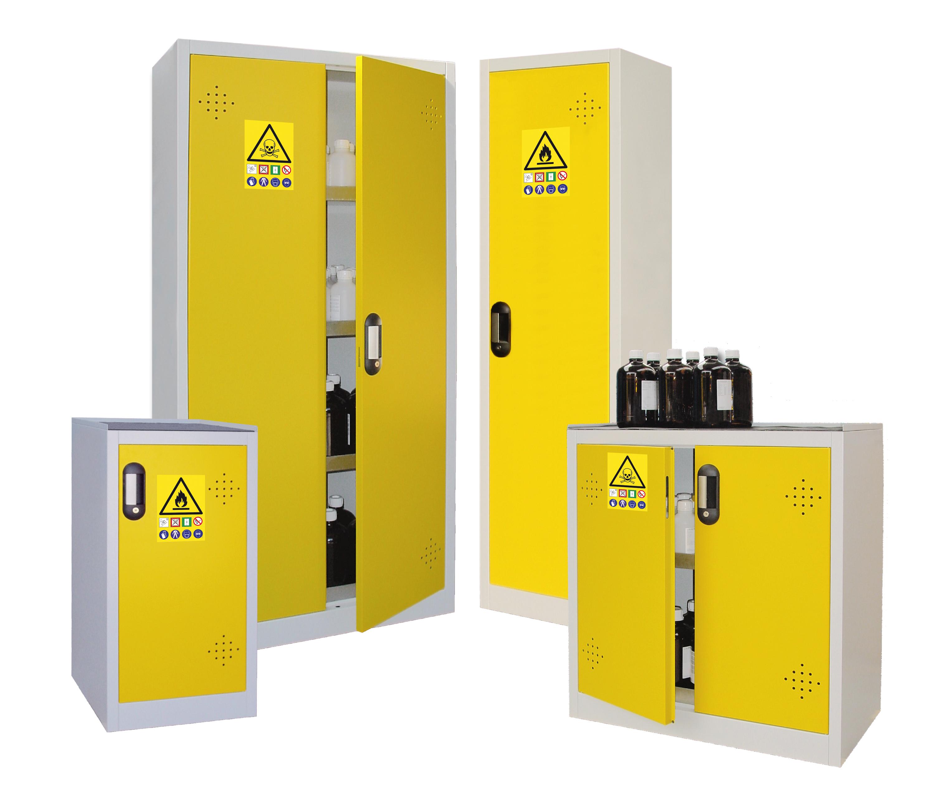 ARMOIRE DE SURETE POUR PRODUITS DANGEREUX 80L JAUNE