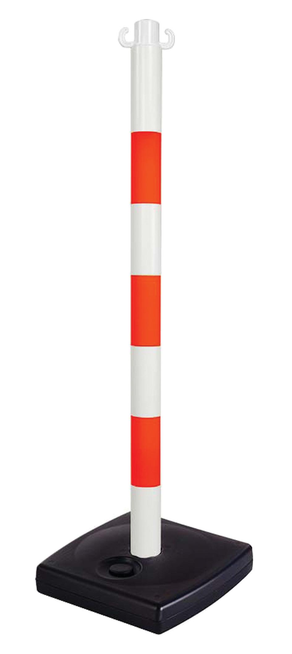 POTEAU SUR SOCLES A LESTER ROUGE/BLANC