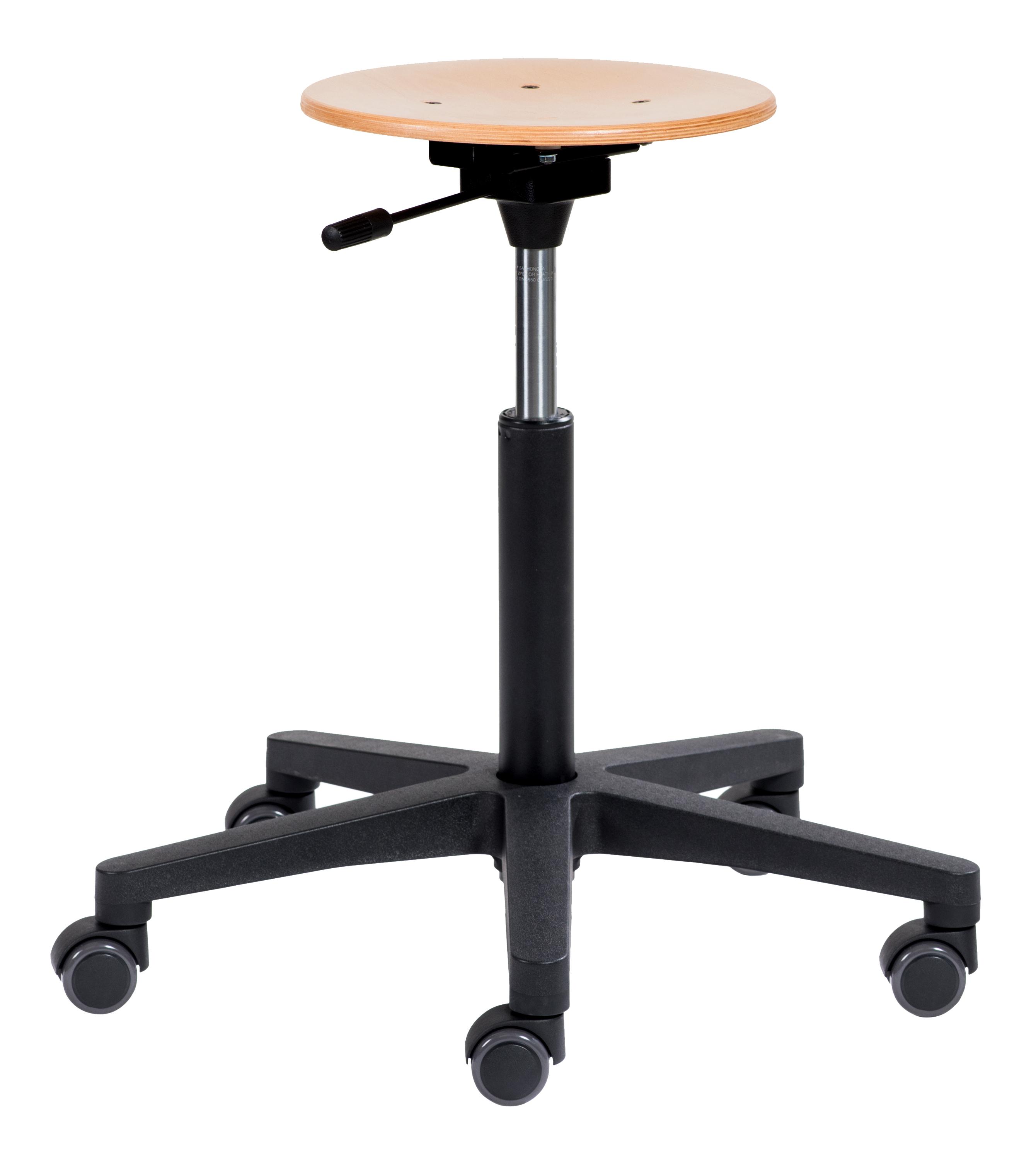 TABOURET BOIS CONFORT SUR PATINS OU ROULETTES