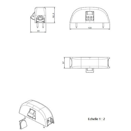 HERACLES F-8806F-DL-BLC antipanique barre 3 points blanche EVAK