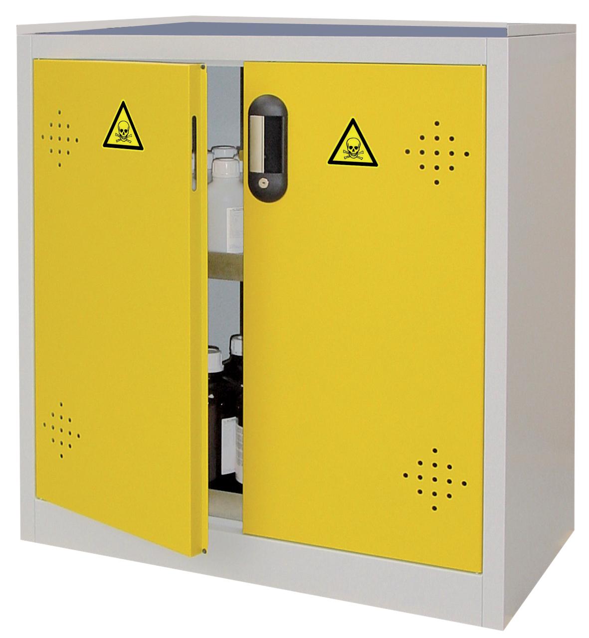 ARMOIRE DE SURETE POUR PRODUITS DANGEREUX 80L JAUNE