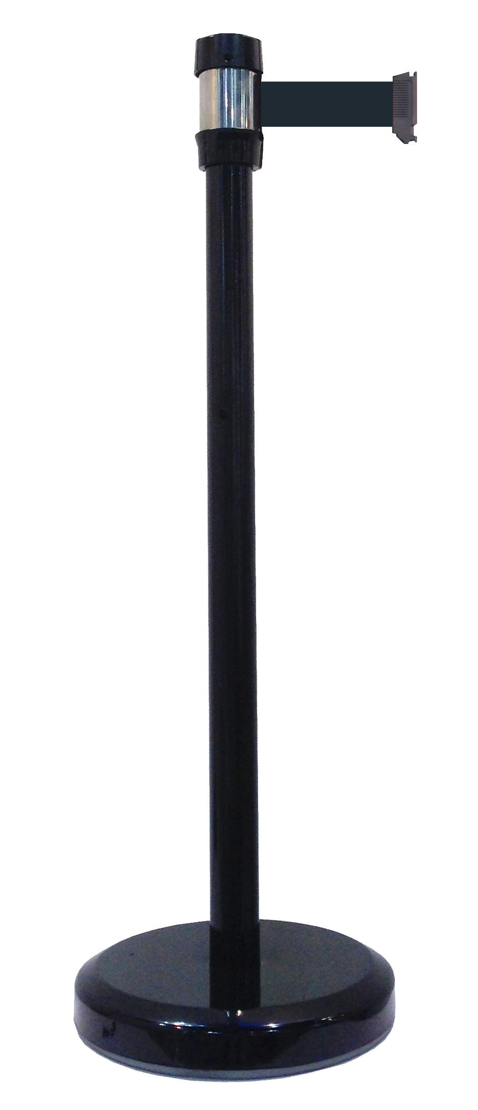 POTEAU A SANGLE ROUGE SOCLE NOIR