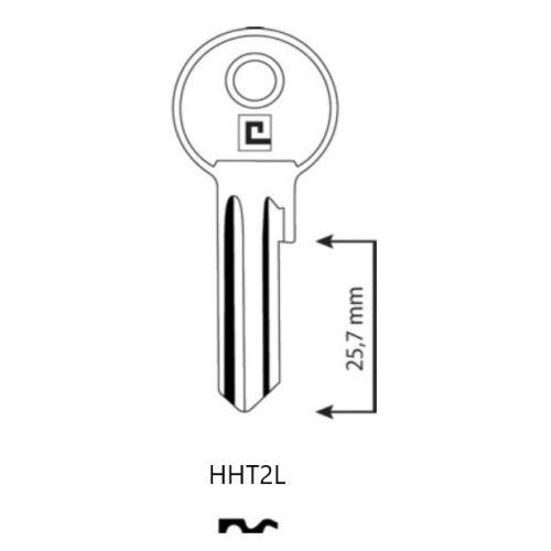 Ebauche de clé laiton (Bte de 100) HERACLES HHT2L