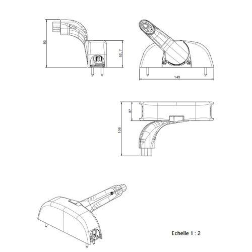 HERACLES F-8805F-BLC antipanique barre 2 points blanc RAL9010 EVAK