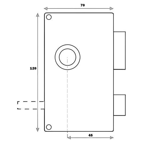 HERACLES MX-4510-HQ2-1 mécanisme 3 points en applique C45 verticale tirage droit