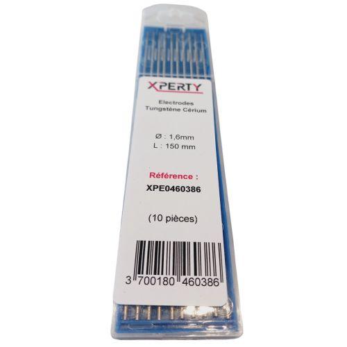 Electrode tungstène cérium Gris longueur 150mm (Etui de 10) - EXPERTY