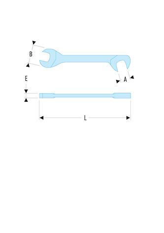 Clés à fourches têtes inclinées à 15° et 75° métriques | Facom 34