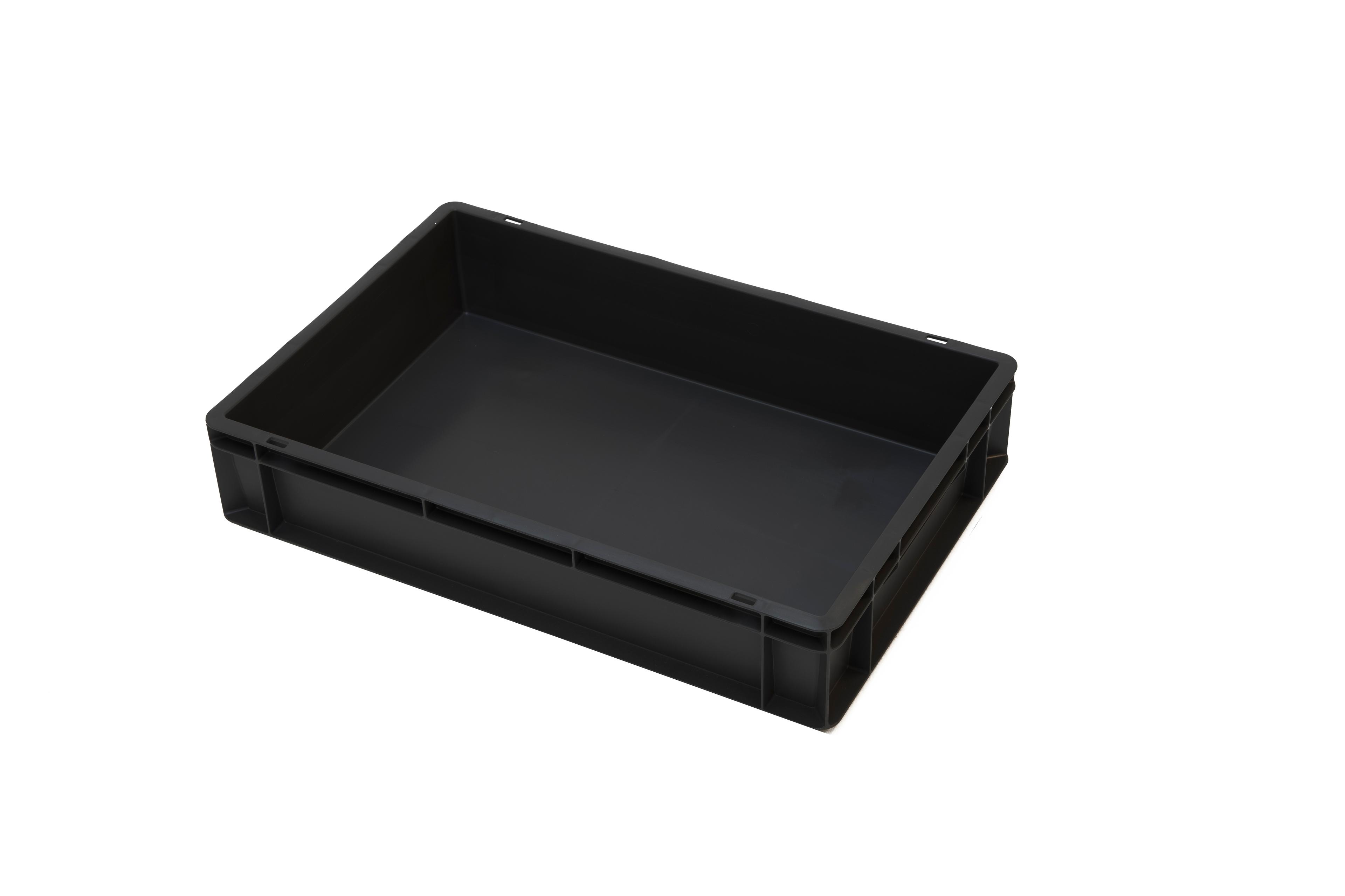 BAC EMPILABLE NOIR FOND ET COTES PLEINS