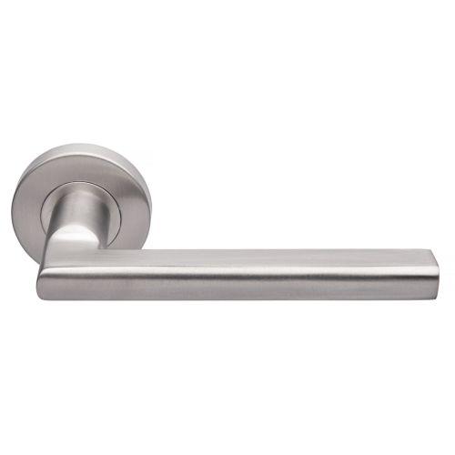 Béquille double semi massive sur rosace bec de cane JADE série 1694 - Inox