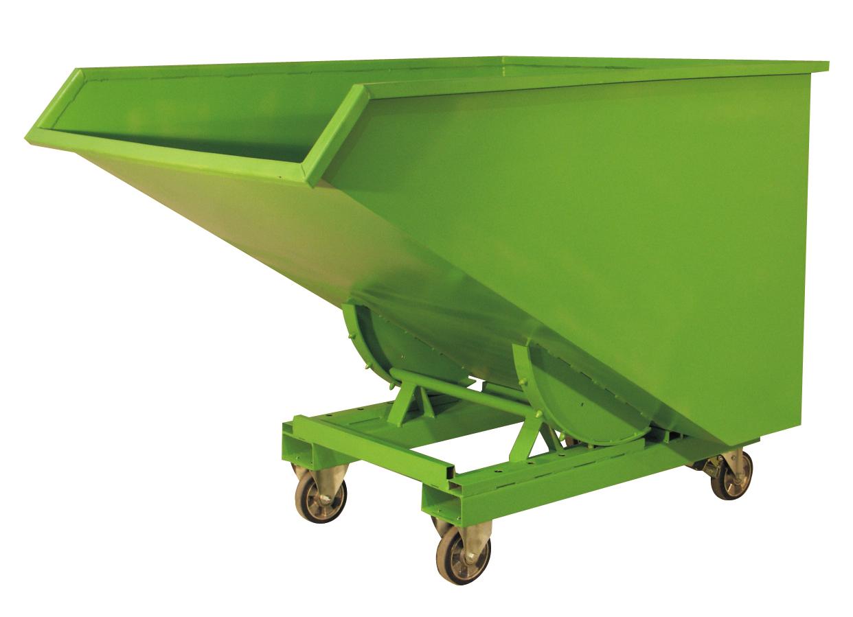 BENNE A BASCULEMENT MANUEL SUR ROULETTES