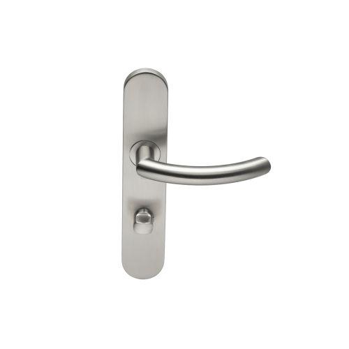 Ensemble double bequille sur plaque JADE série 1094 - Condamnation - inox brossé