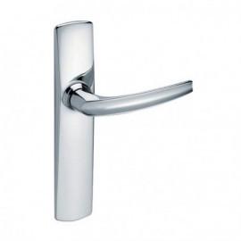 Ensemble double bequille sur plaque OPERA - Zamak - Velours - Clé I et palière