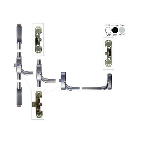 HERACLES F-8806F-ARG antipanique barre 3 points argentée EVAK