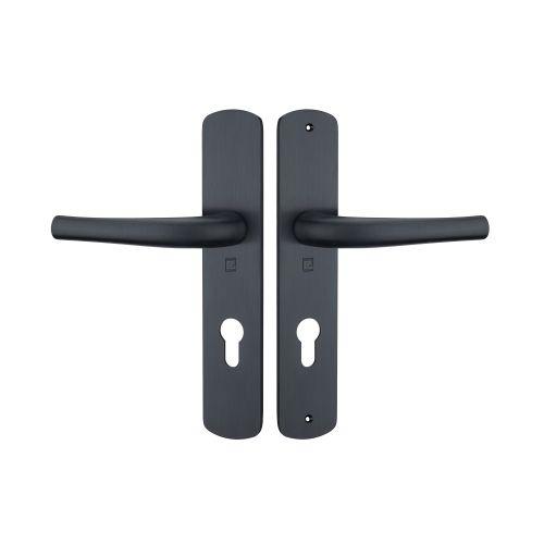 Ensemble double bequille sur plaque SALOME - Alu. - Noir - Clé I - 195MM