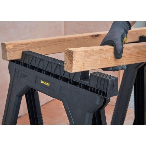 Lot de 2 tréteaux de sciage pliables charge 362 Kg - STANLEY STST1-70355
