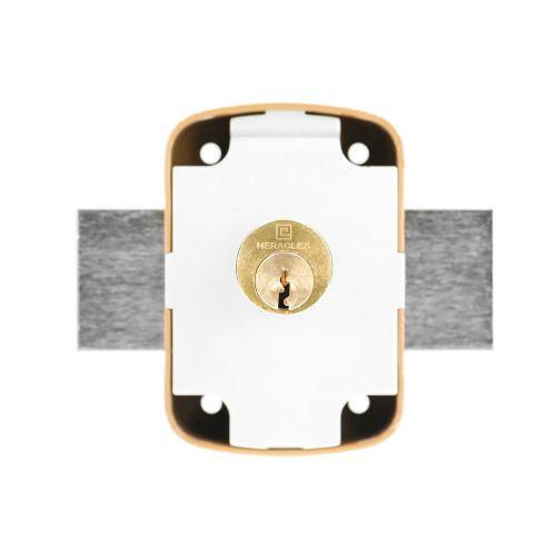 Verrou à bouton cylindre 50 mm - Finition Or ECO