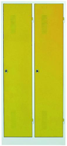 VESTIAIRE MONOBLOC SUR SOCLE JAUNE