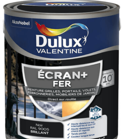 ECRAN+ FER BRILLANT NOIR
