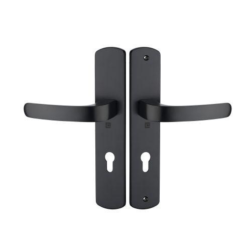 Ensemble double bequille sur plaque ELFE- Noir mat - Clé I - 195MM