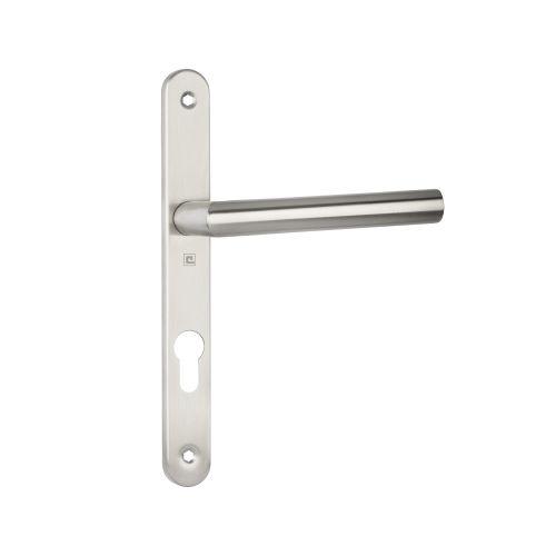 Ensemble double bequille sur plaque JADE série 1394 - Clé I - inox - Etroite