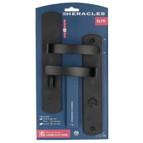 Ensemble double bequille sur plaque ELFE- Noir mat - Condamnation - 195MM