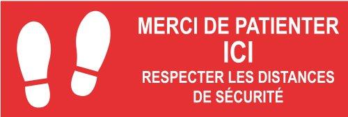 ADHESIF DE MARQUAGE AU SOL MERCI DE PATIENTER ICI