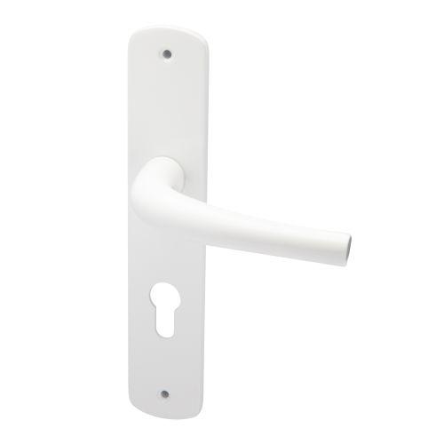 Ensemble sur plaque SALOME - Aluminium - Blanc - Clé I et Palière - 195MM