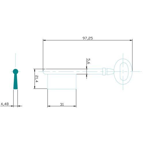 Ebauche de clé type LAPERCHE LP32 (sachet de 10)