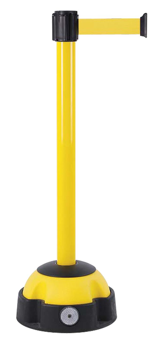 POTEAU ROUGE SUR SOCLE ROUGE/BLANC SANGLE ROUGE