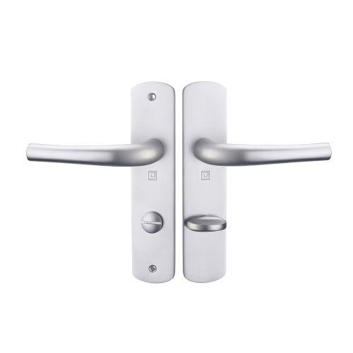 Ensemble double bequille sur plaque SALOME - Aluminium - Condamnation - 165MM