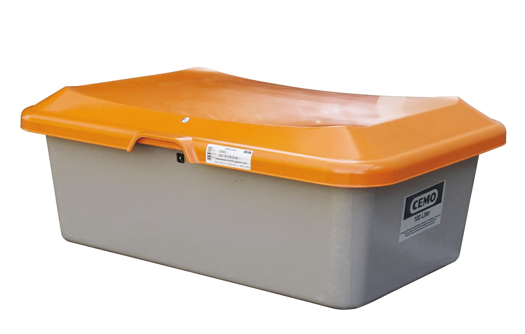 BAC A SEL OU A SABLE 100L SANS OUVERTURE SANS FOURCHES