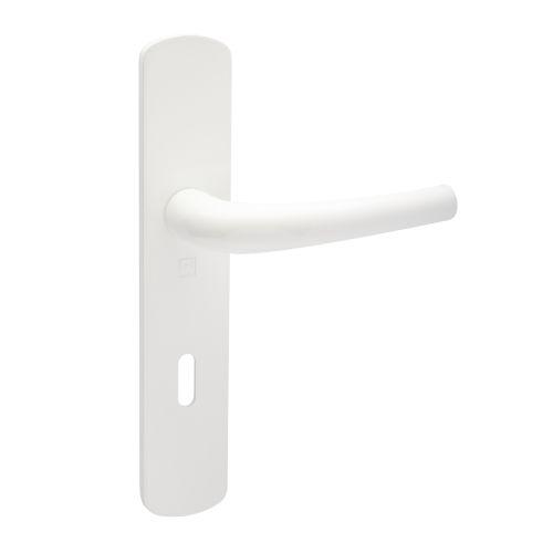 Ensemble double bequille sur plaque SALOME - Aluminium - Blanc- Clé L - 195MM