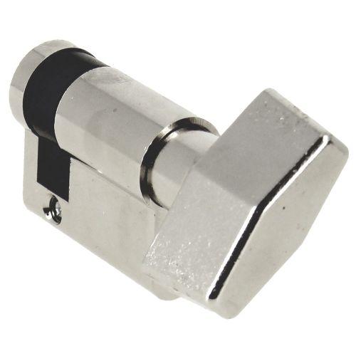 Demi-cylindre européen à bouton laiton nickelé 5 goupilles 10 X 40 mm