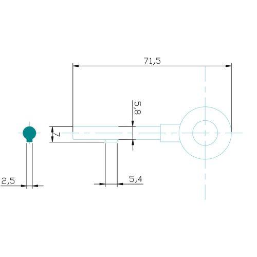 Ebauche de clé type Laperche Rolls à pompe sachet de 10