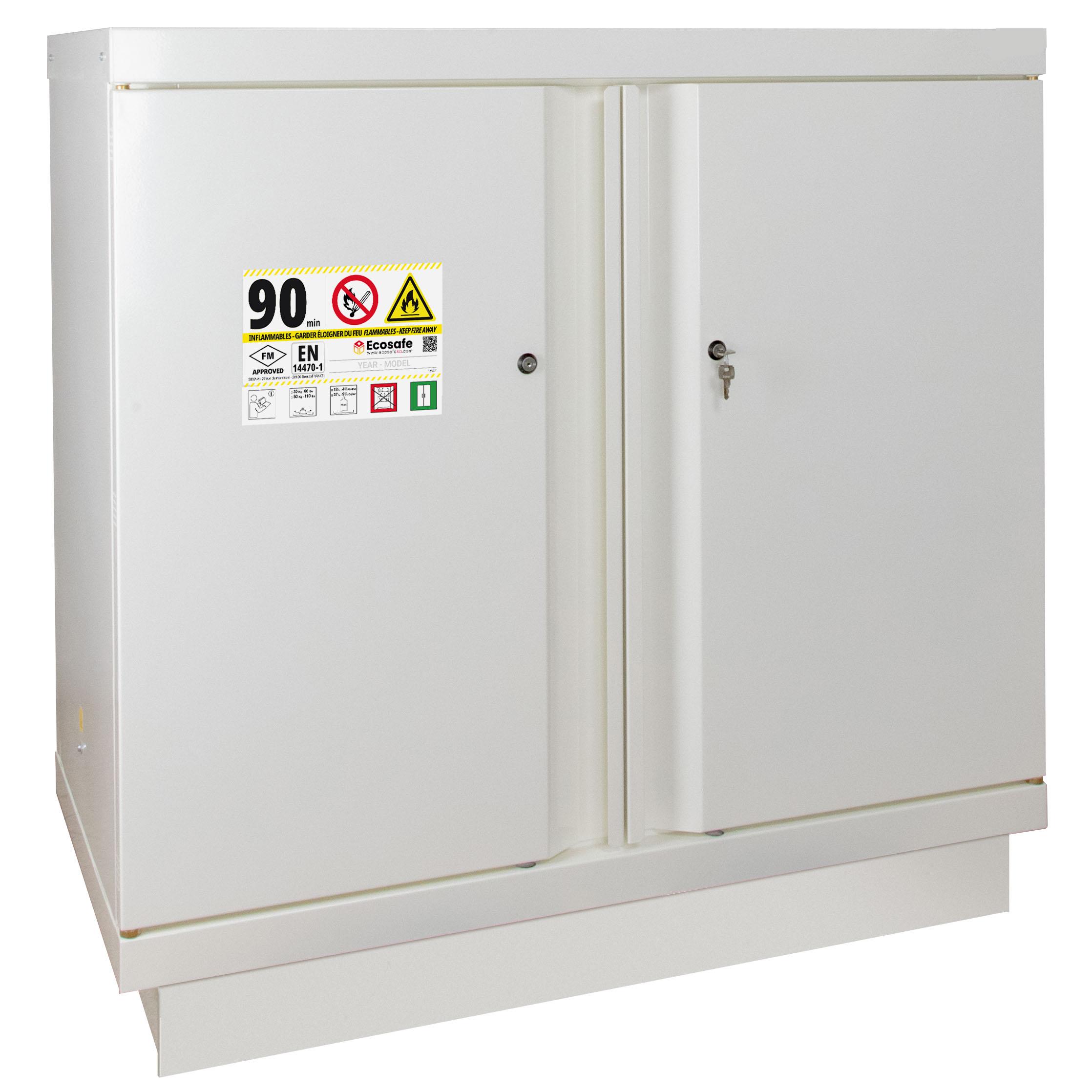 ARMOIRE DE SECURITE 90 MIN 30L 1 PORTE 1 ETAGERE 1 BAC
