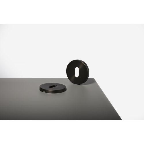 Paire de rosaces Slim JADE - Inox - Clé L