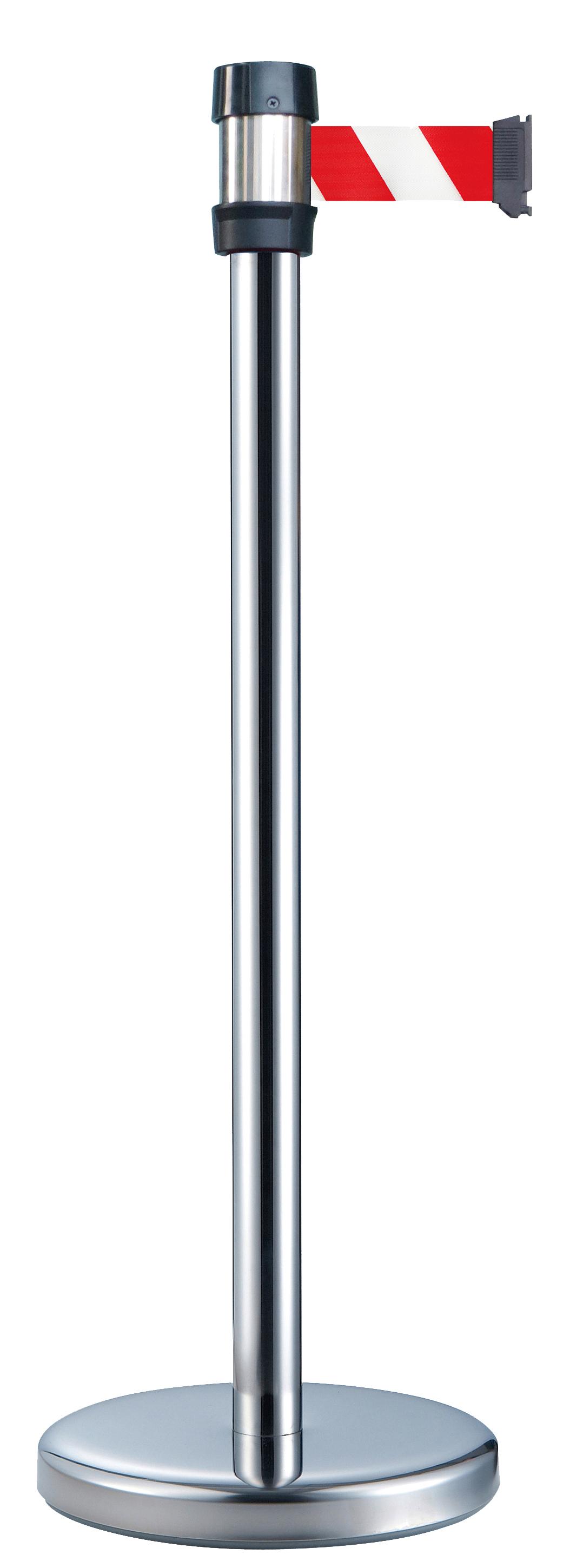POTEAU A SANGLE ROUGE SOCLE NOIR