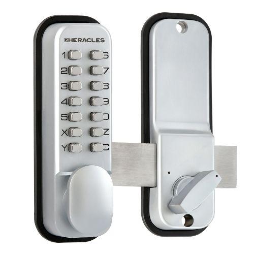 HERACLES HCODE-A verrou à code mécanique en applique pêne dormant réversible HCO