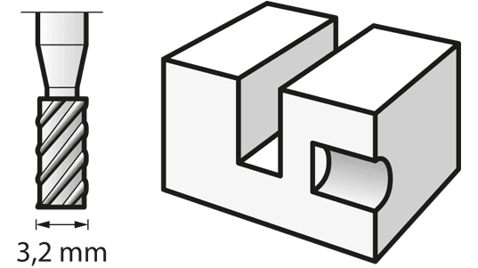 Fraise haute vitesse 3,2 mm (194)