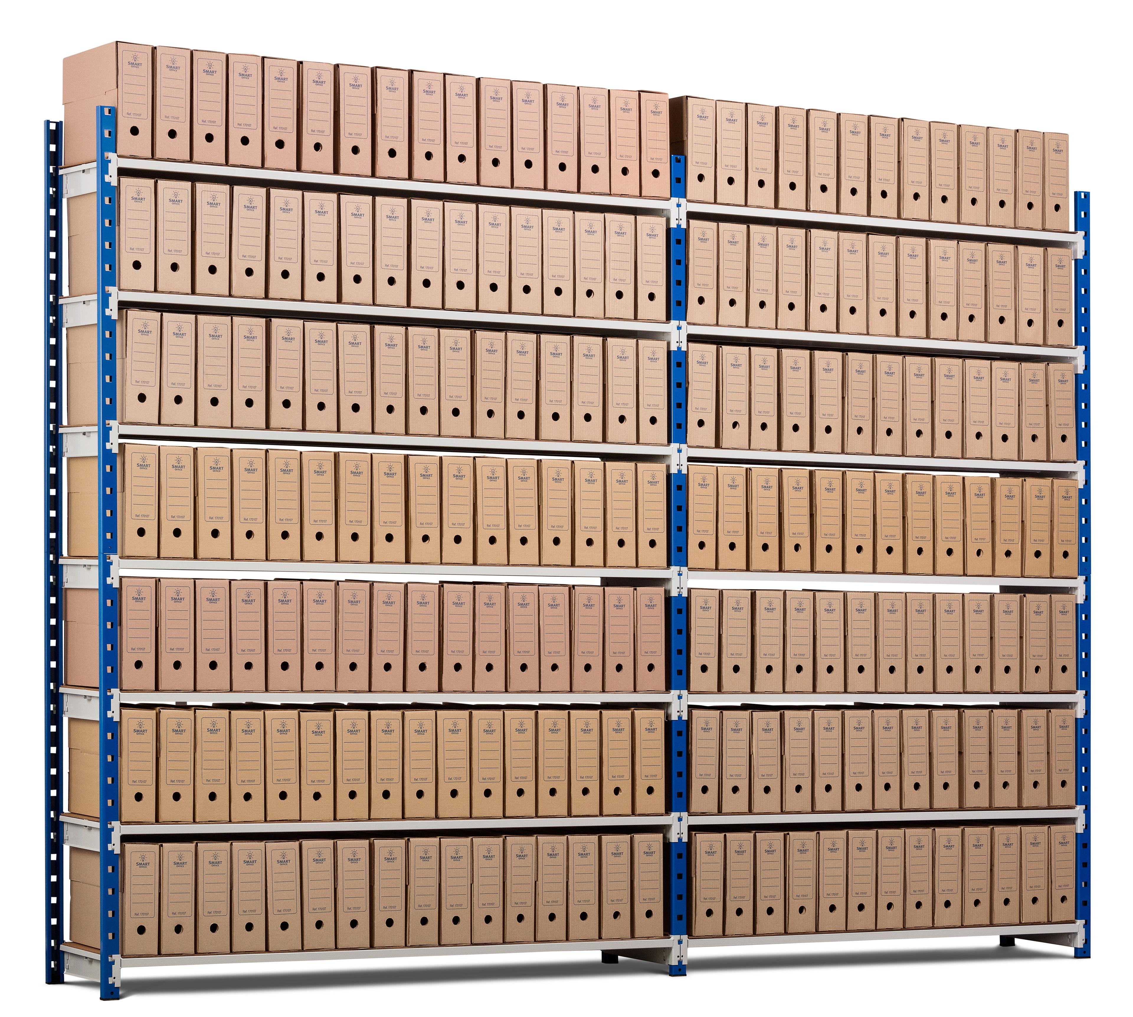 RAYONNAGE AUTOPORTANT TUBULAIRE MONTANTS BLEUS