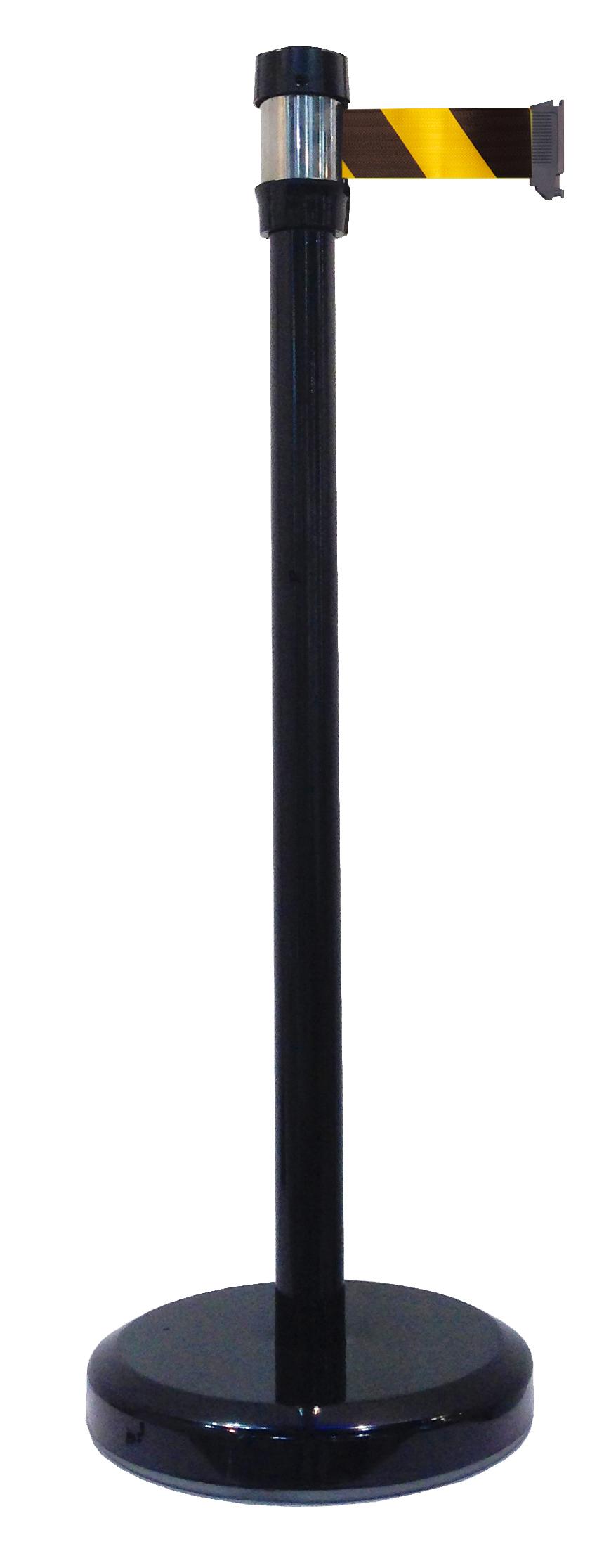 POTEAU A SANGLE ROUGE SOCLE NOIR