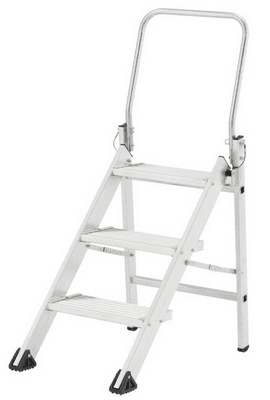 MARCHEPIED FIXE REPLIABLE EN ALUMINIUM de 2 à 4 marches - Charge 150 Kg