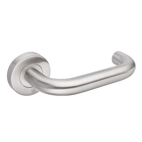 Béquille double sur rosace bec de cane JADE série 1294 - Inox - Courbée