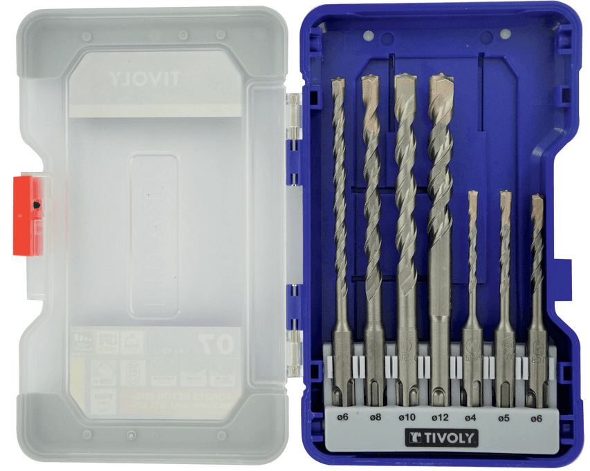 7 forets SPEEDER2 SDS+ 2 taillants Ø 4 à 12mm