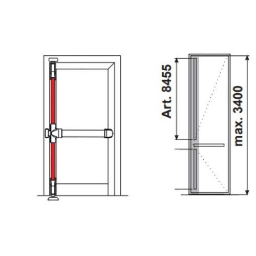 HERACLES F-8455-ARG kit de prolongation Antipanique EVAK